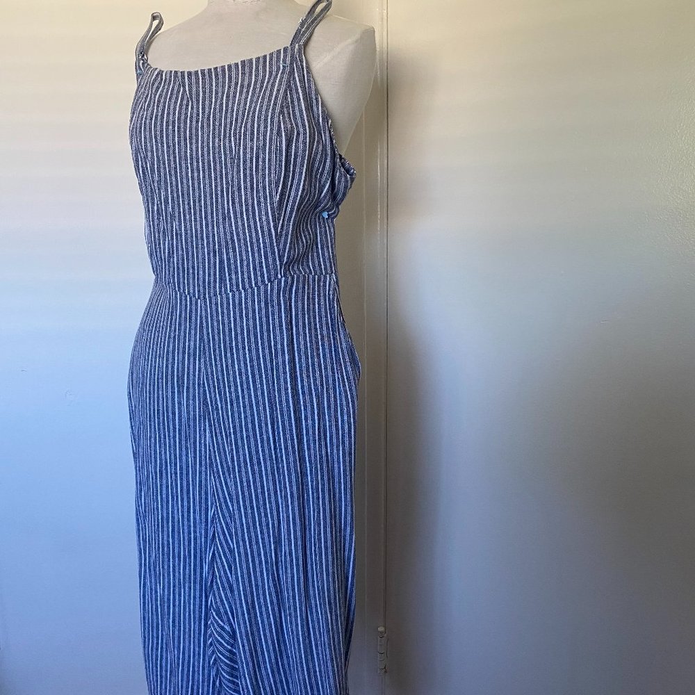 Striped Linen Jumpsuit
